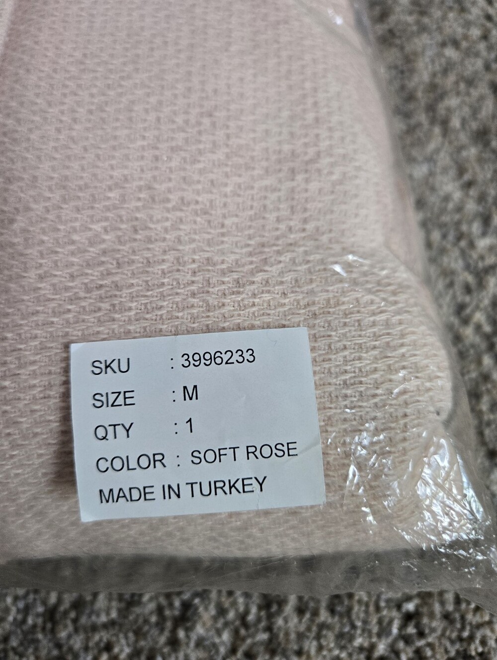 Pottery Barn Cotton Waffle knit Spa Robe Medium- color Soft Rose DISCONTINUED - Picture 5 of 5